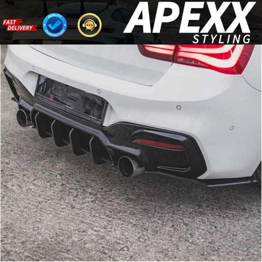 BMW F20 1 Series M135i M140i LCI Rear Finned Diffuser Extension 2015-2019