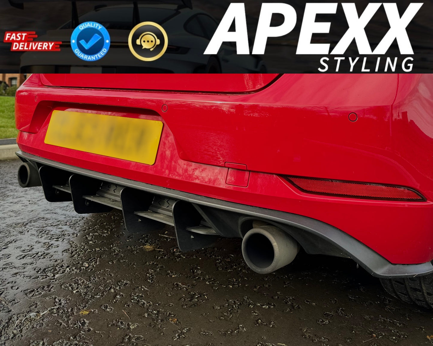 MK7.5 VW Golf GTI Rear Diffuser Extension
