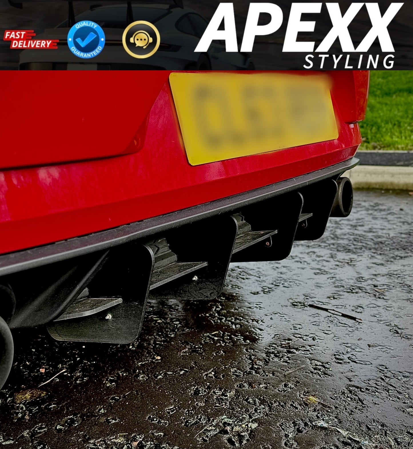 MK7.5 VW Golf GTI Rear Diffuser Extension
