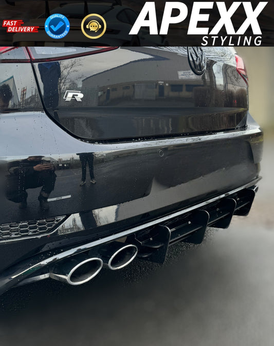 MK7.5 VW Golf R Rear Blade Diffuser