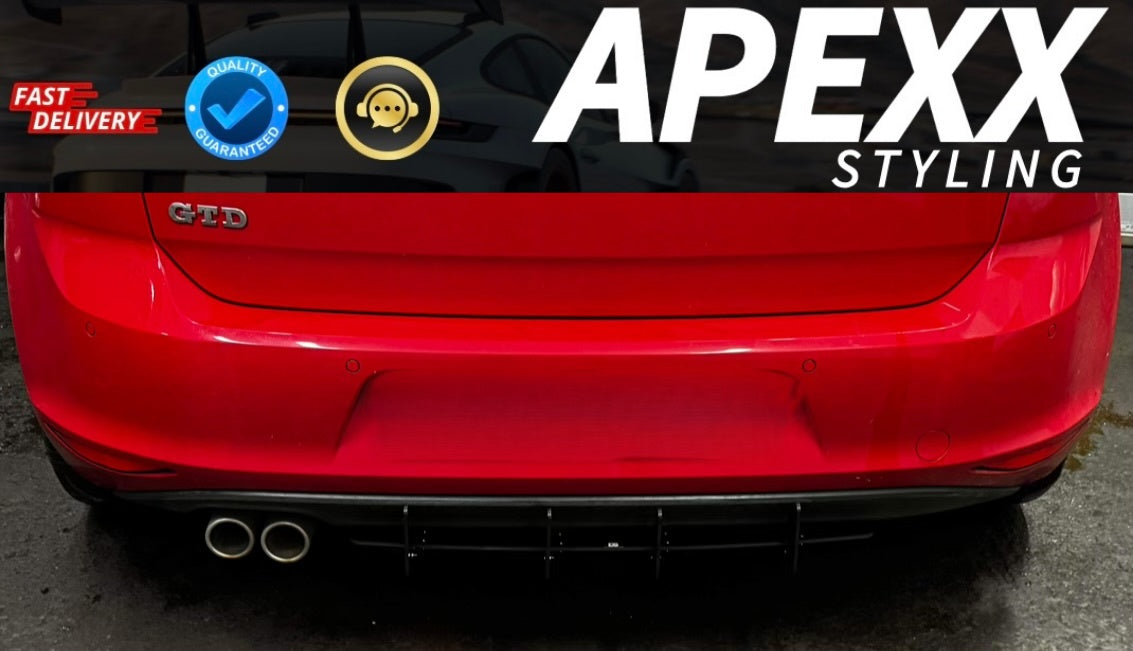 MK7 VW Golf GTD Rear Diffuser Extension