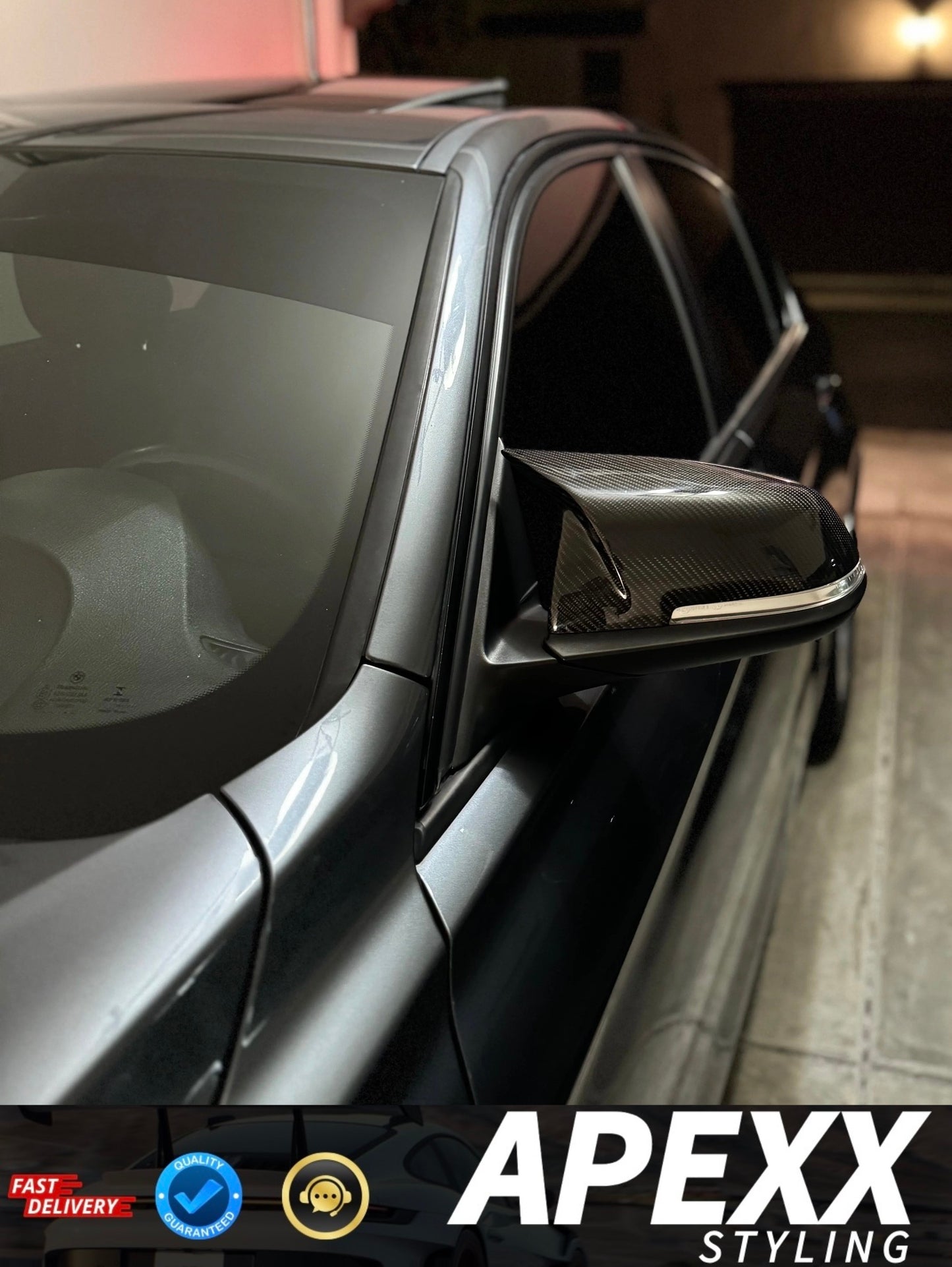 BMW M-Style Mirror Caps - Genuine Carbon Fibre