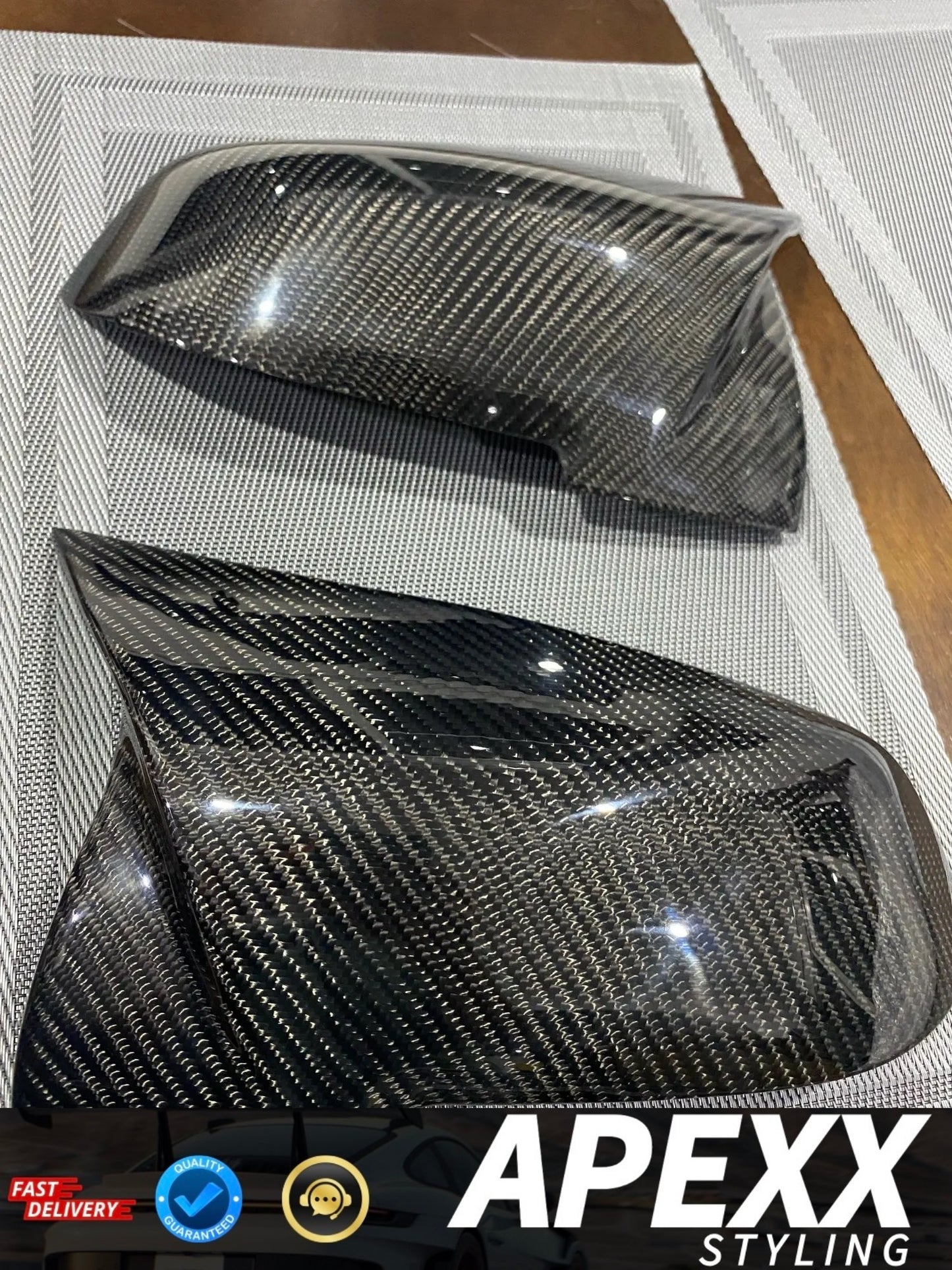 BMW M-Style Mirror Caps - Genuine Carbon Fibre