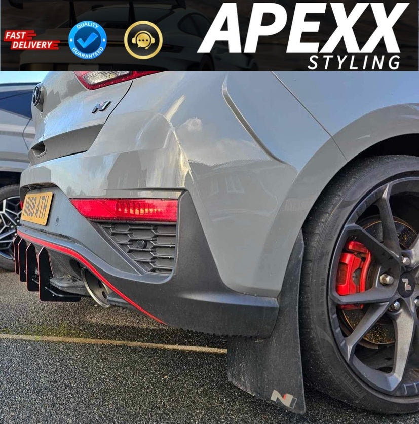 Hyundai I30N MK3 Rear Finned Diffuser Extension FL 2020+