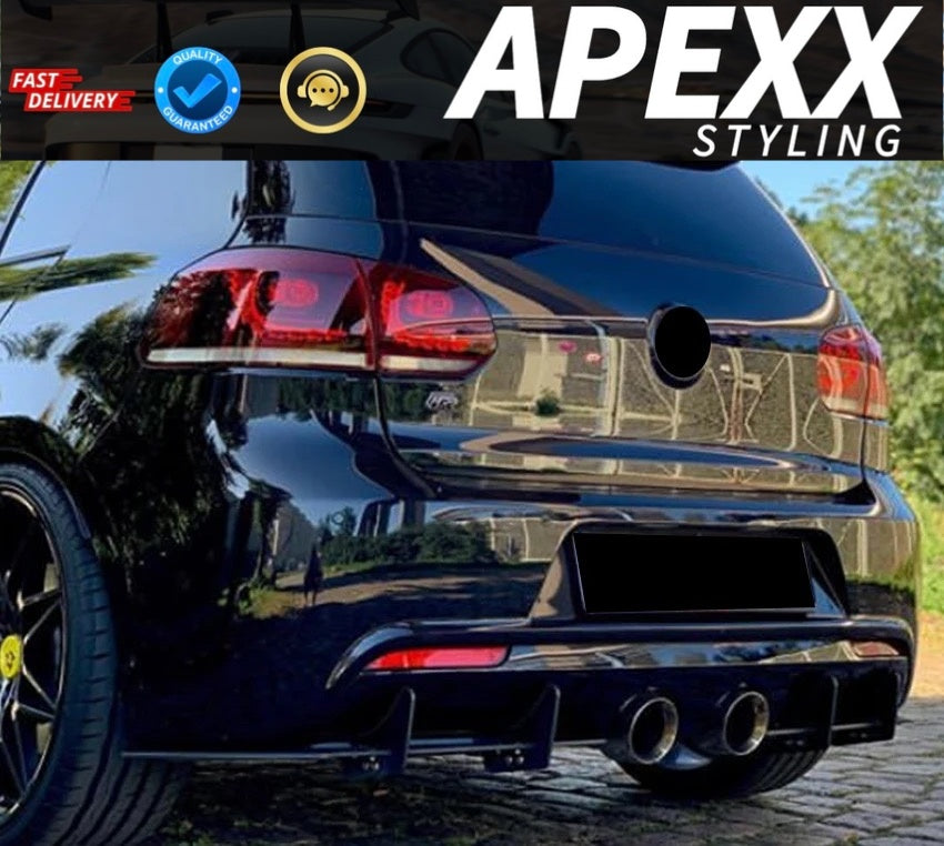 MK6 VW Golf R 20 Rear Finned Diffuser