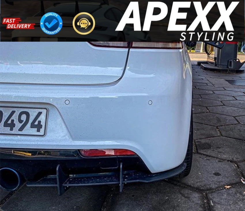 MK6 VW Golf R 20 Rear Finned Diffuser