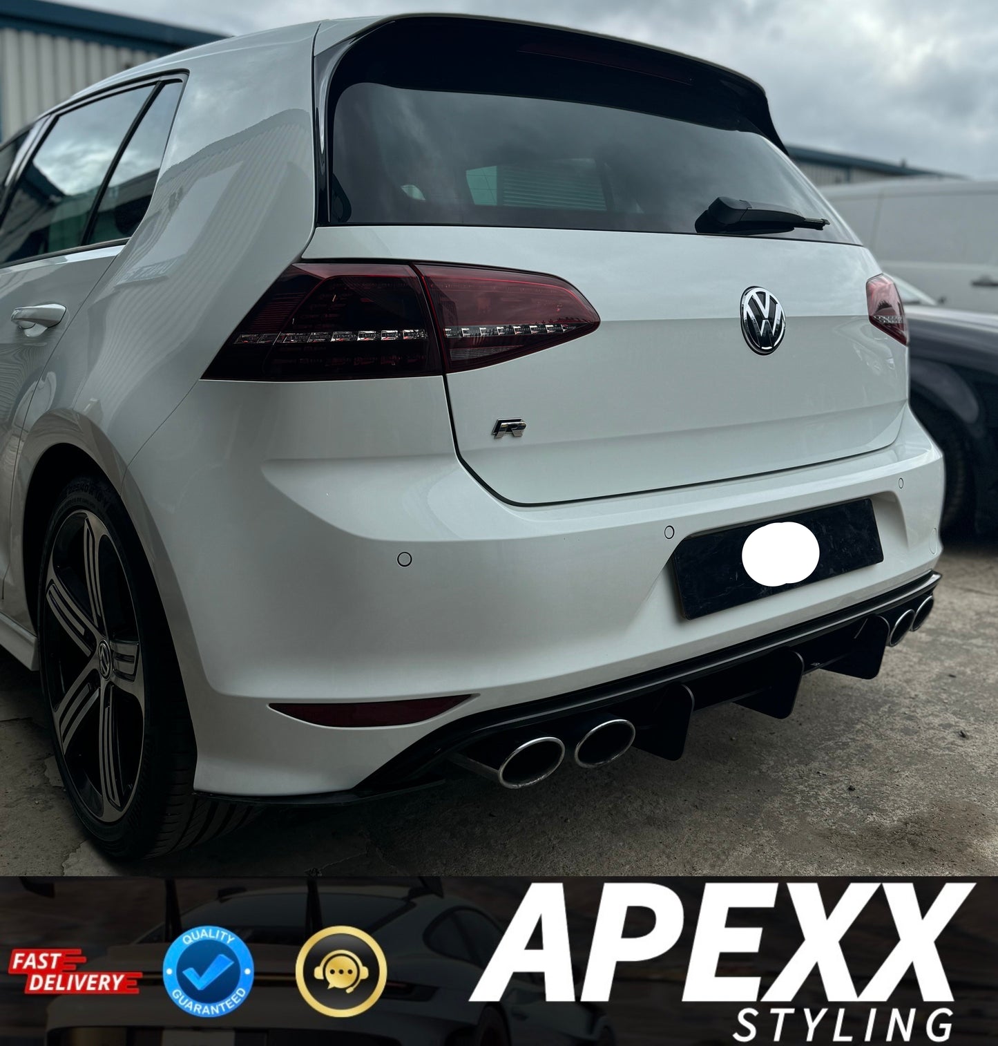 MK7 VW Golf R Rear Diffuser 2013-2016 - Volkswagen