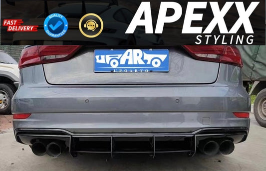 Audi S3 8V Saloon Rear Blade Diffuser 2017-2020 Body Kit Spoiler