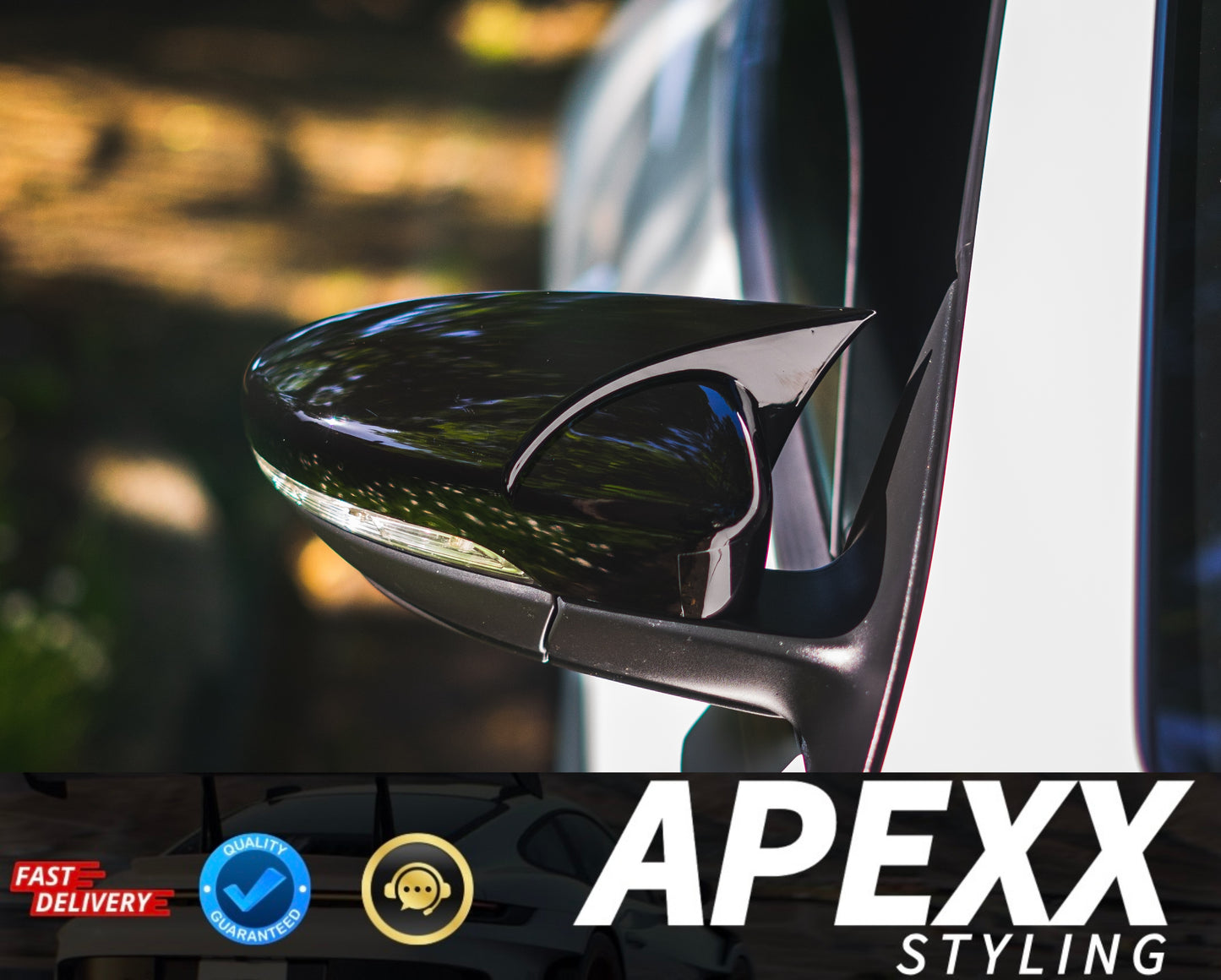 Volkswagen Scirocco MK3/3.5 M-Style Wing Mirror Covers - Gloss Black