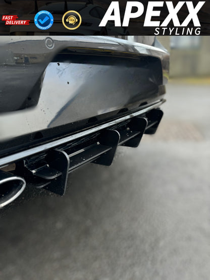 MK7.5 VW Golf R Rear Blade Diffuser