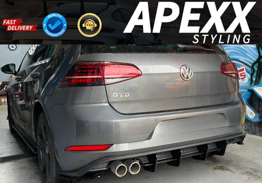 MK7.5 VW Golf GTD Rear Diffuser Extension