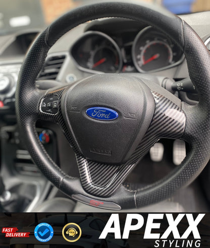 Ford Fiesta MK7-MK7.5 | Carbon Fibre Steering Wheel Trim