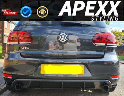 VW Golf GTI MK6 Rear Diffuser 2008-2013