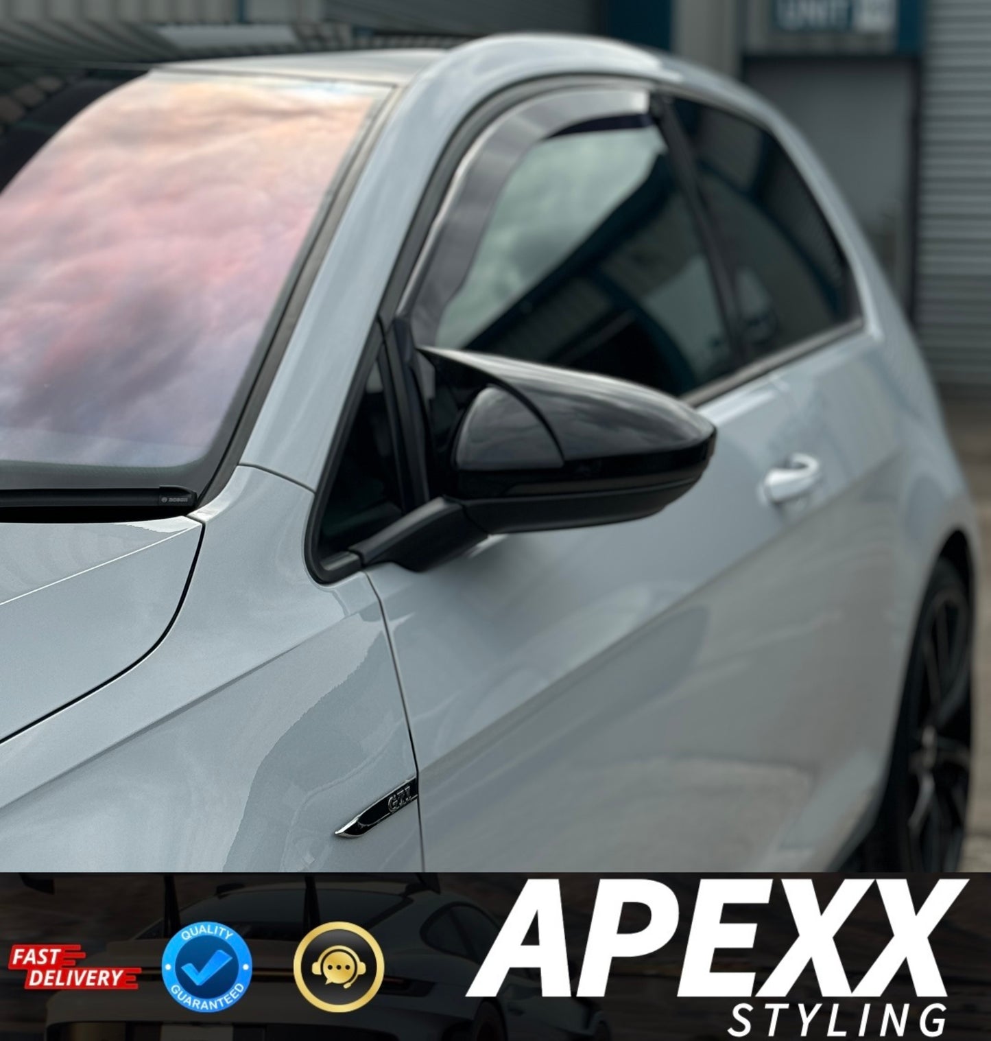 MK7/7.5 Volkswagen Golf M-Style Mirror Caps - Gloss Black