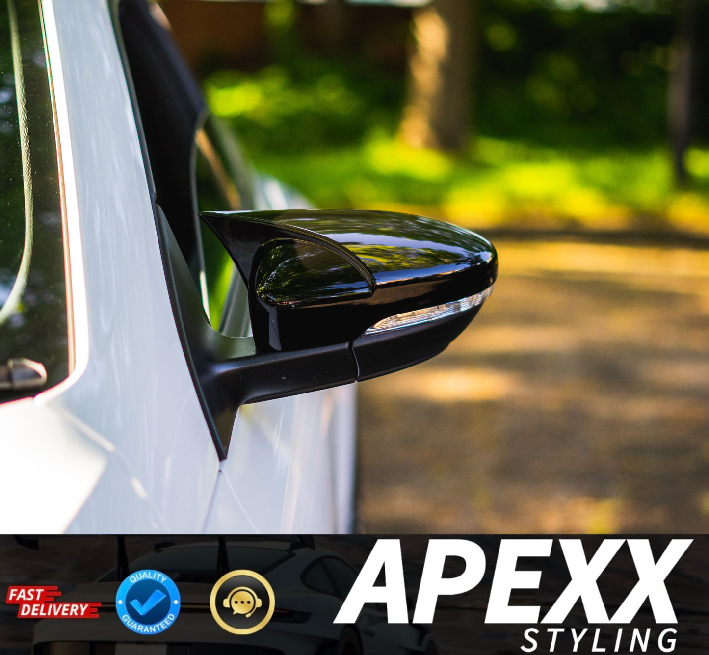 Volkswagen Scirocco MK3/3.5 M-Style Wing Mirror Covers - Gloss Black